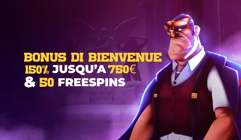 150 % Casino jusqu'à 750 € + 50 free spins