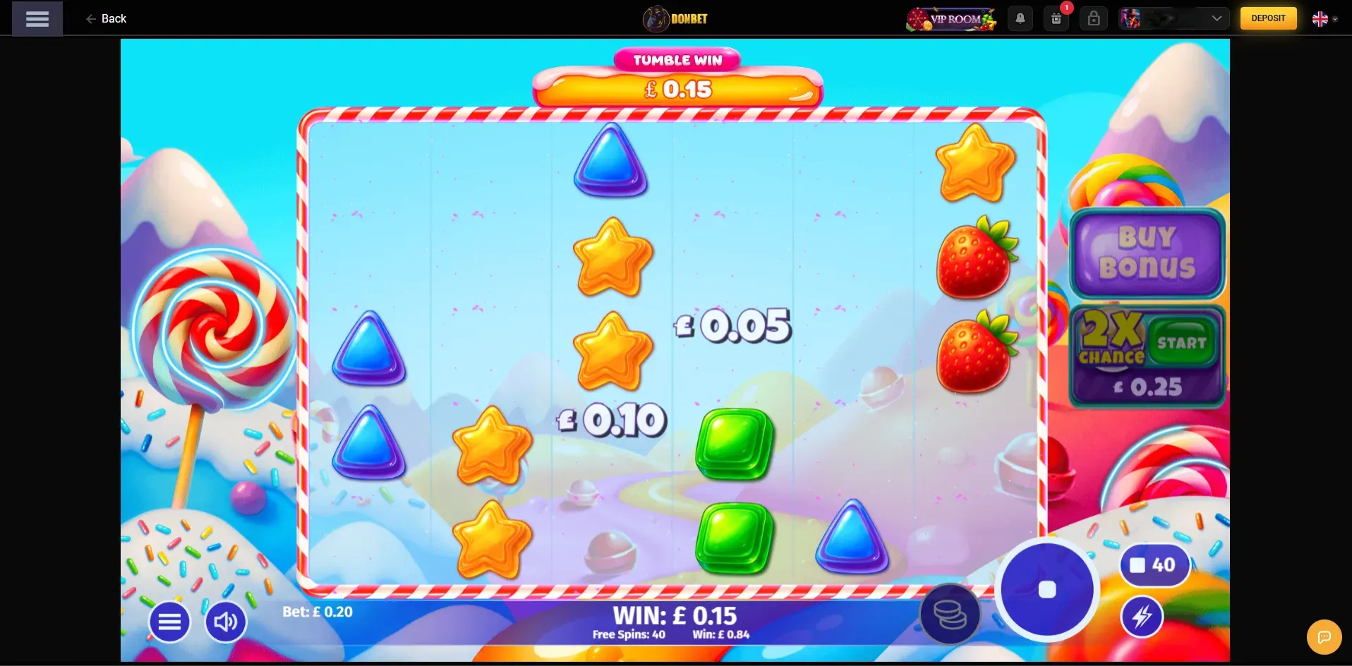 Machine à sous Sweet Bananas d'Axolotl Games en jeu sur Donbet